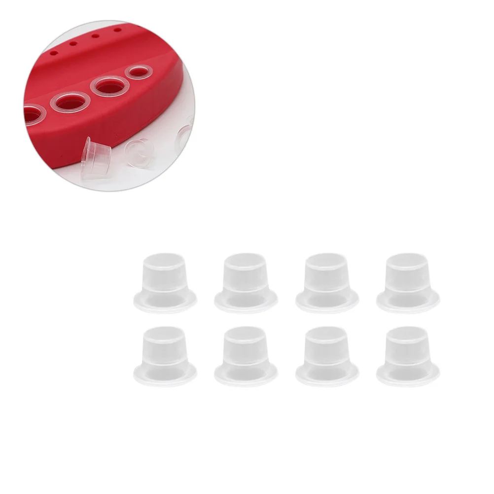 

200Pcs Pigment Cups Clear Disposable Ink Caps for Semi- Eyelash Extension Tattoo Supplies Kits Professional
