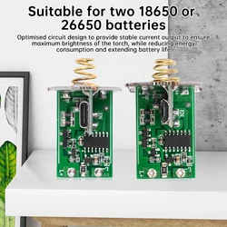 6-8.4V Dual Lithium Driver Board Micro USB Type-C For 2* 18650 or 26650 Batteries For DIY Flashlight Accessories Center Switch