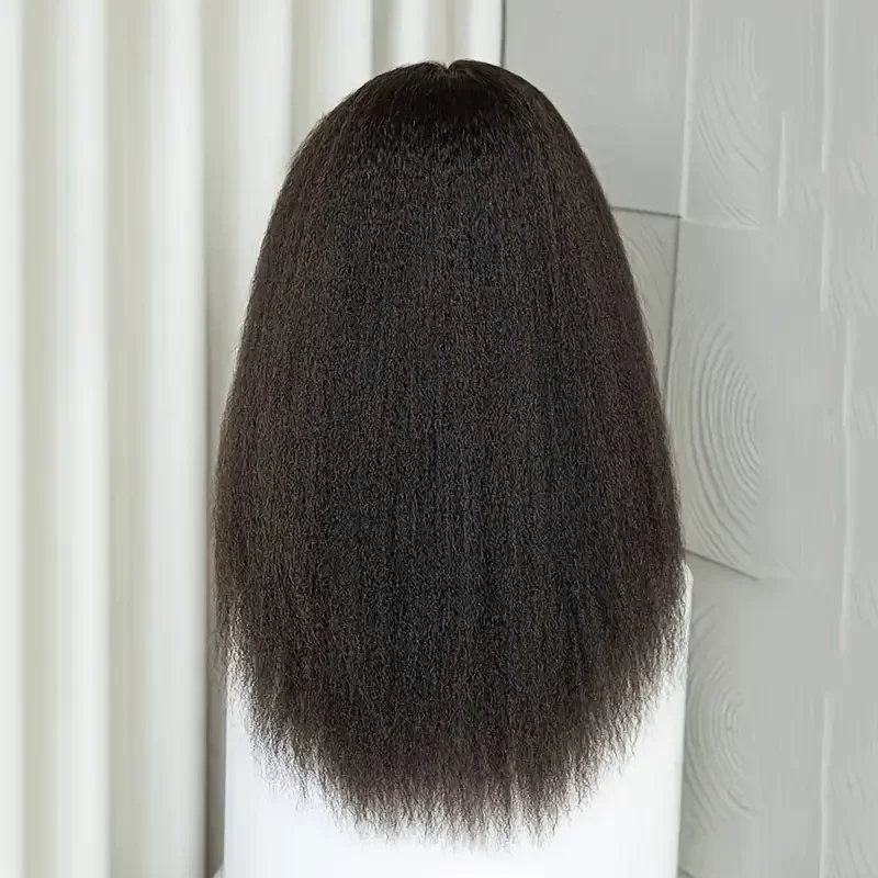 طويل طبيعي أسود ناعم ياكي جزء مجاني 26 بوصة 180 الكثافة 13x4 الدانتيل الجبهة الباروكات للنساء غريب مستقيم موجة يوميا