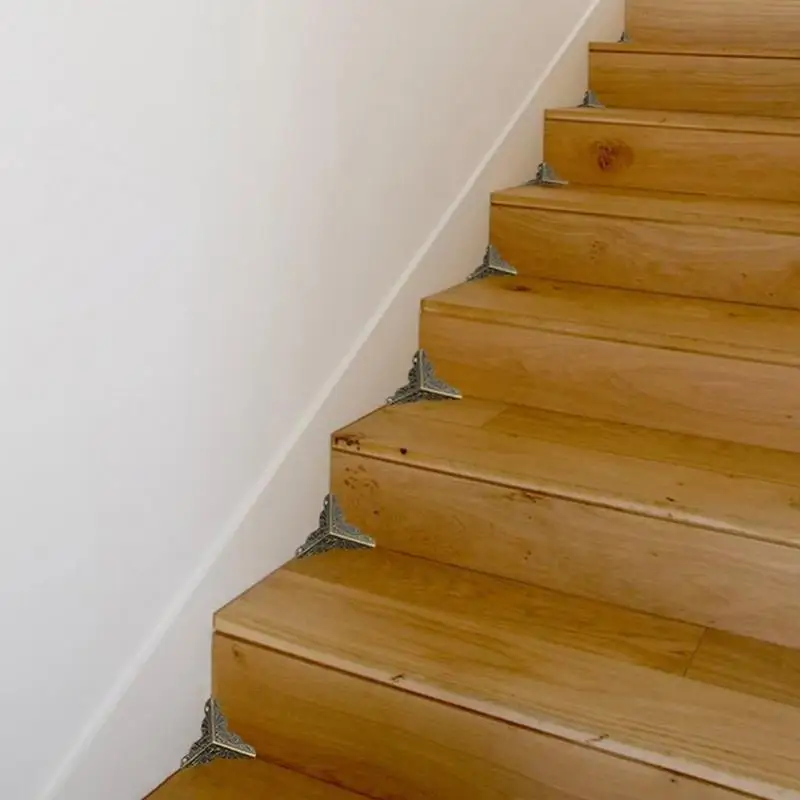 Vintage Stair Dust Corners 100PCS Metal Box Corner Protectors Decorative Box Corner Guard Elegant Corner Protectors For Home