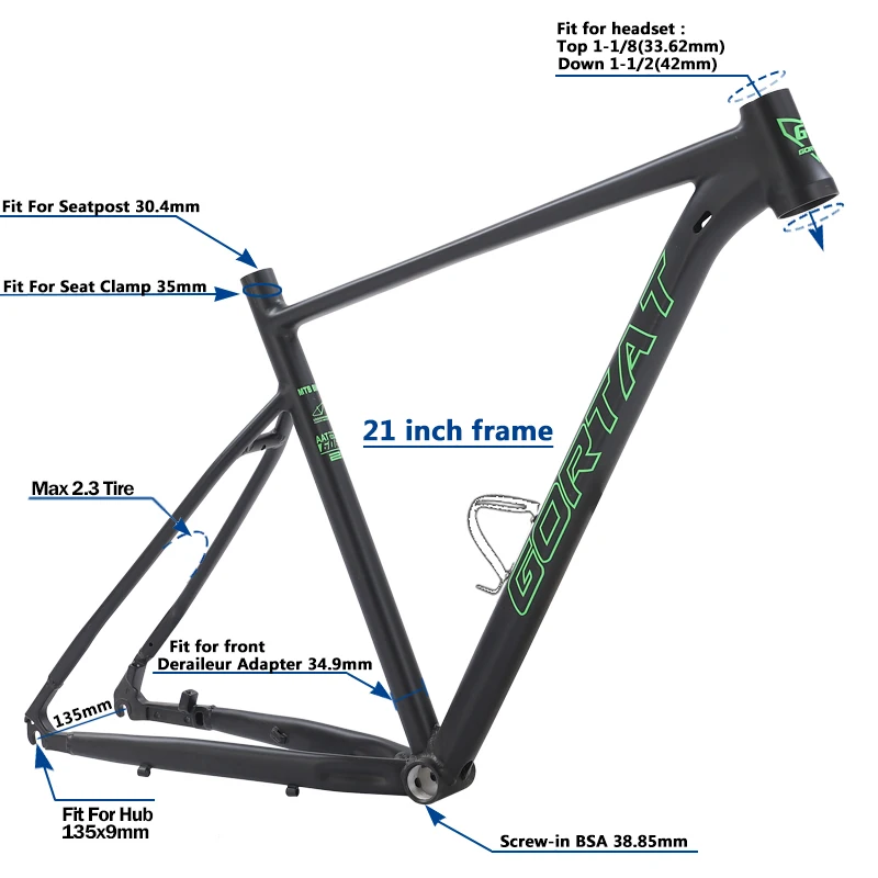 GORTAT 21 Inch Mountain Bike Frame Fits 29\