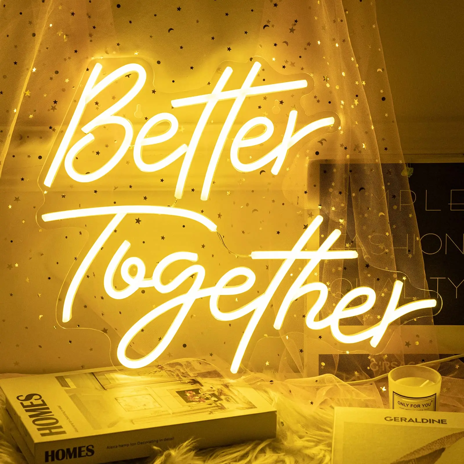 Better Together LED Neon Light Sign Home Art Wall wedding Bar Bedroom aesthetic room Wedding Birthday Party decoraten