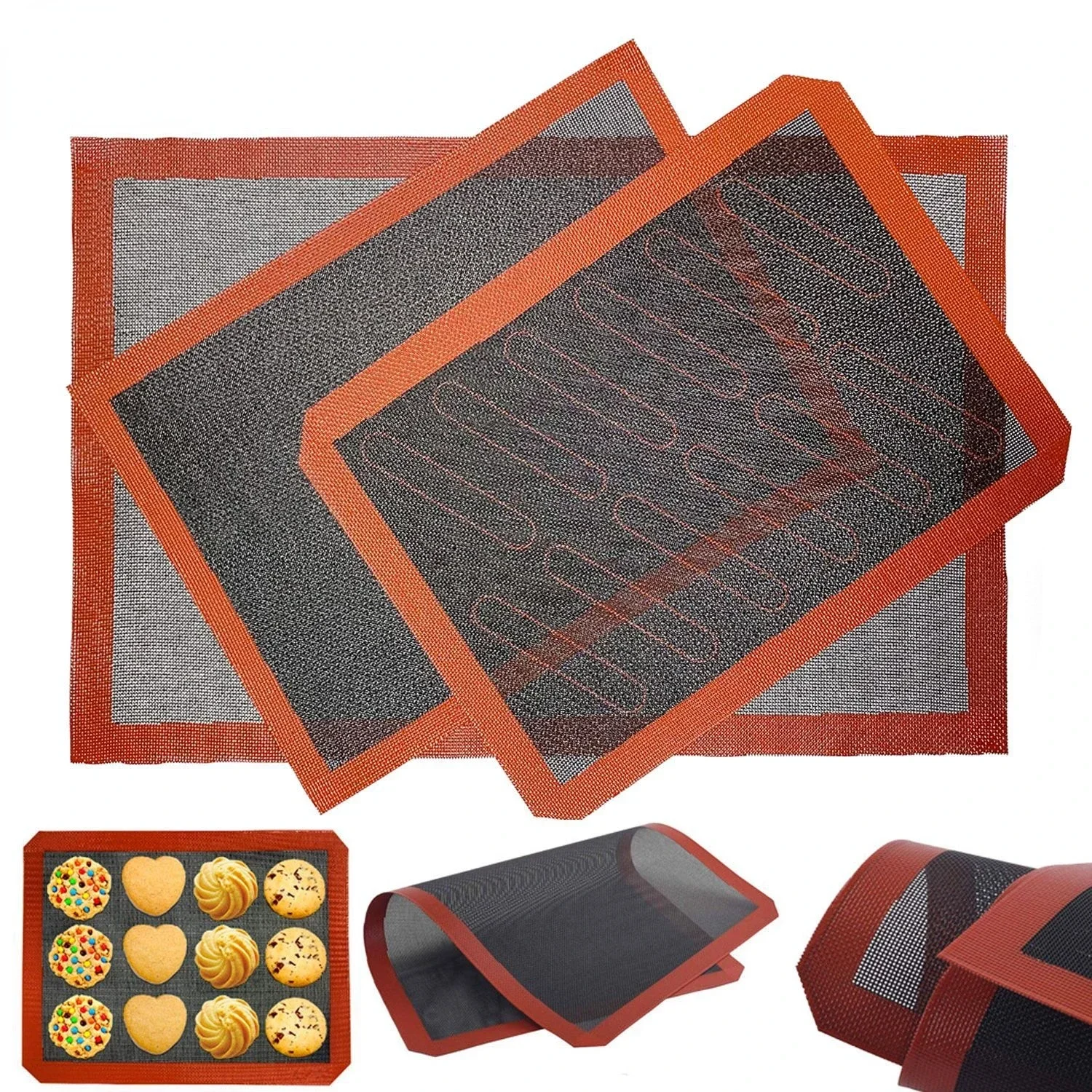 Perforierte Silikon Backmatte Antihaft-Ofen Blatt Liner Cookie Gebäck Pad Backen Pan Matte Macaron Backformen Küche Zubehör