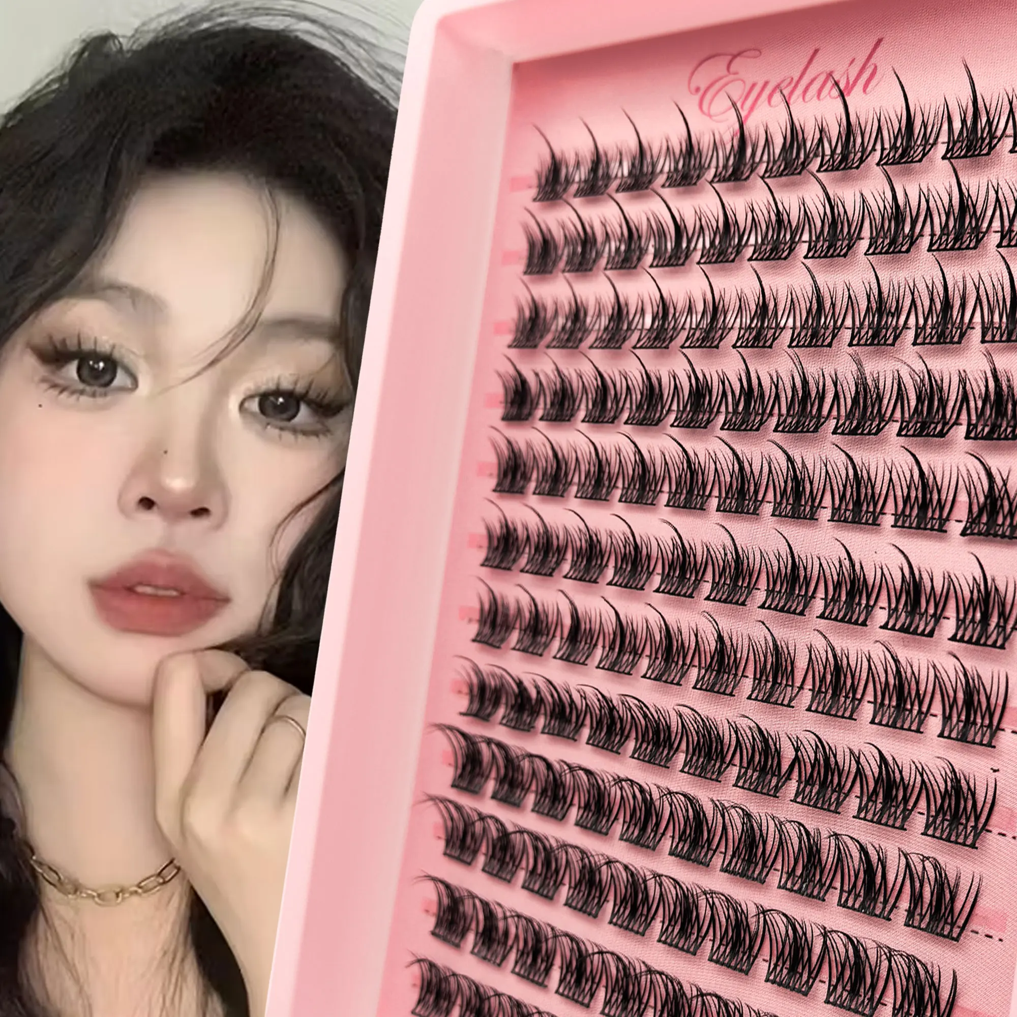 120 مجموعة من الرموش الصناعية الطبيعية والرقيقة مع الغراء والملاقط للرموش الناعمة عين القطة. هدية مثالية للعطلات. #2