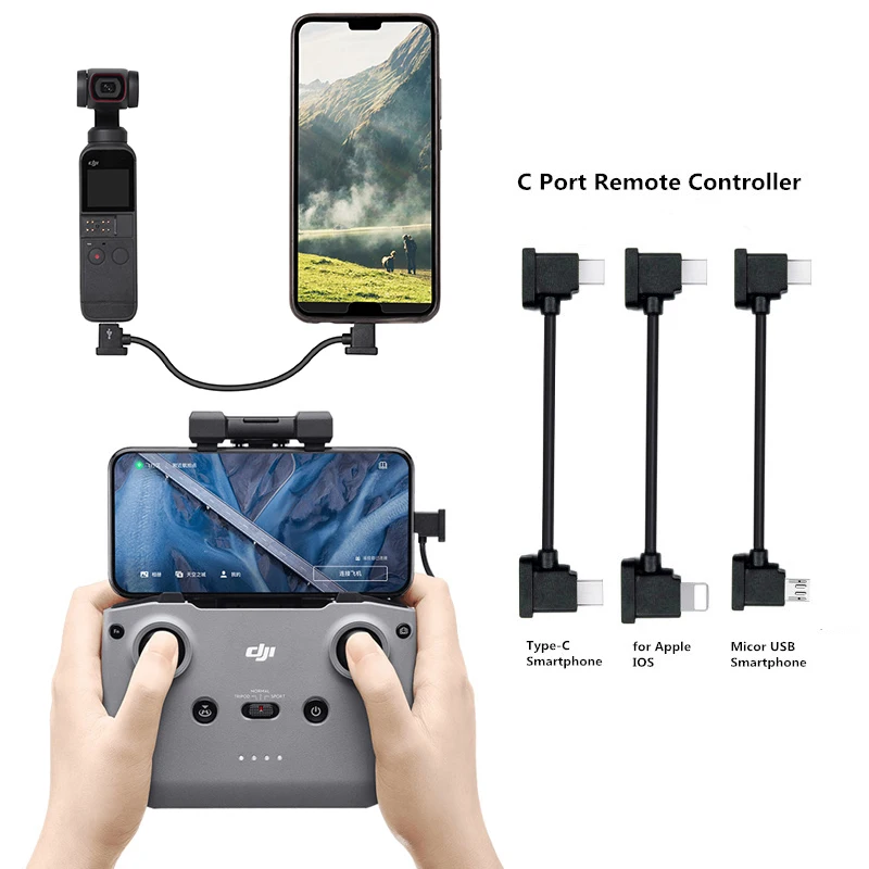 OTG Datenkabel für DJI Mavic 2/Mini 3/3PRO/SE/Air/Funken Drone Remote control zu Telefon Tablet Micro USB Typ-C IOS Stecker Linie