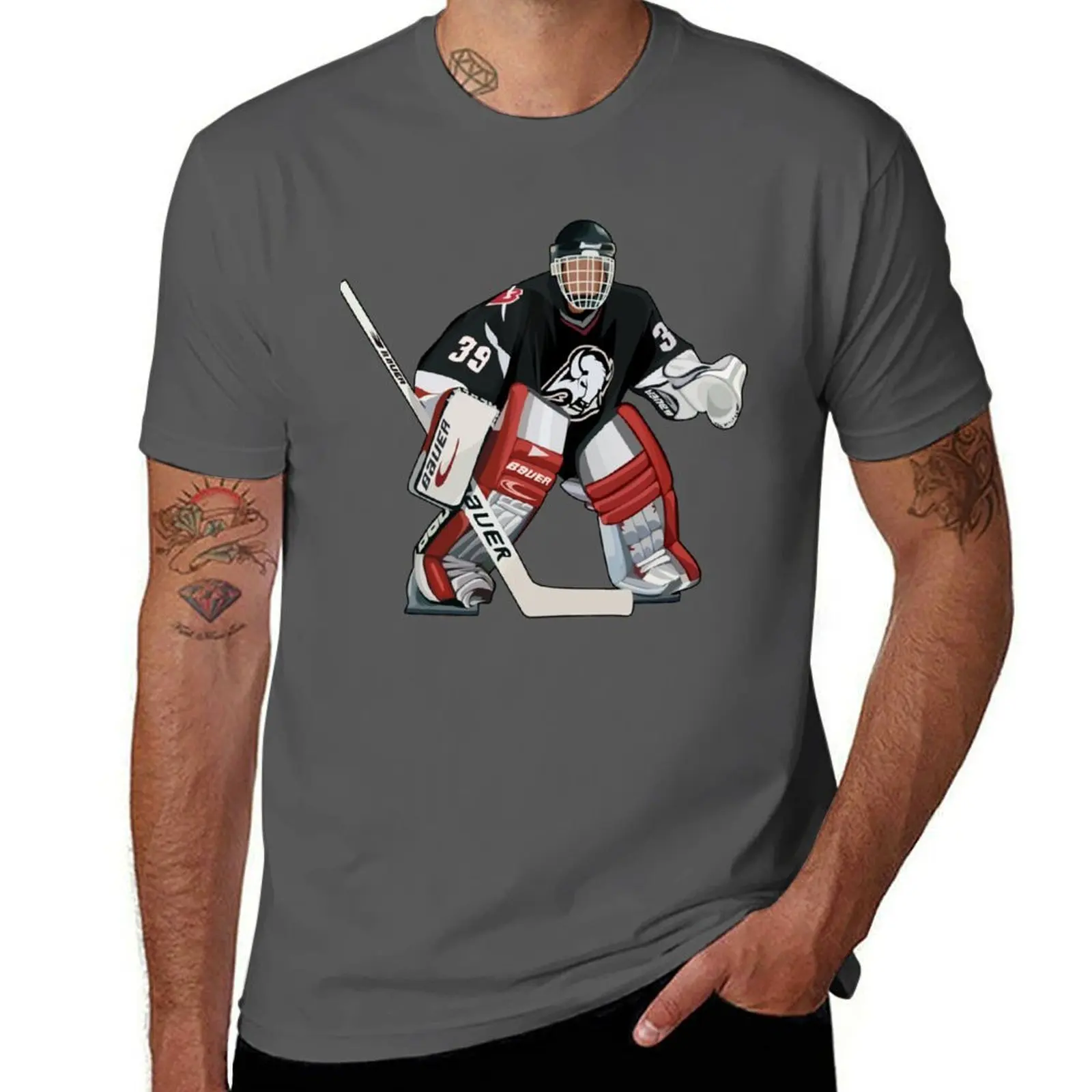 Dominik Hasek Skates T-Shirt Casual Basic Short Sleeve T-Shirt