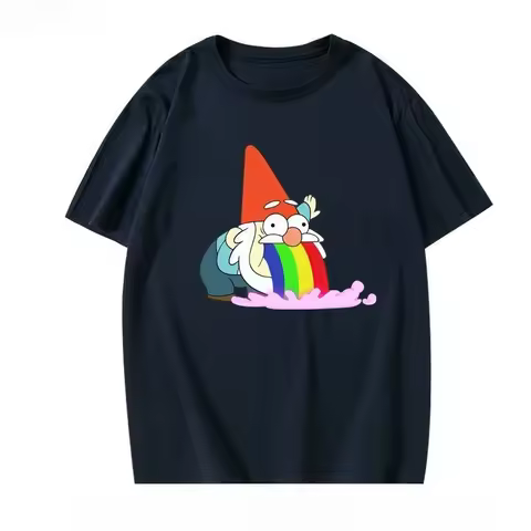 Disney Cartoon Gravity Falls Tshirts Crewneck Clothes Geometric Pattern Funny Summer Women Men Tops Tees Birthday Gifts