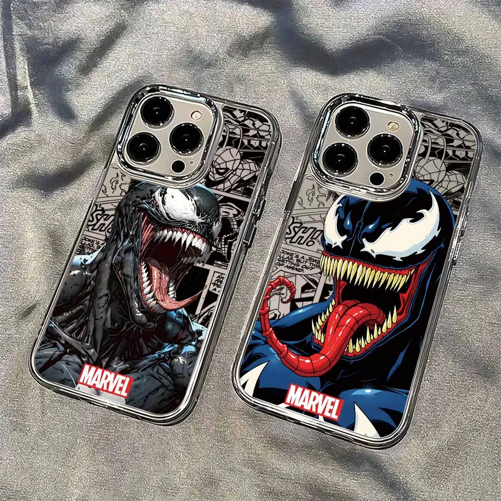 

Fashion Venom Evil Phone Case For Redmi 14C 13 Note 14 13 12S 12 11S 11T 10 9S Pro Max Plus Transparent Cover
