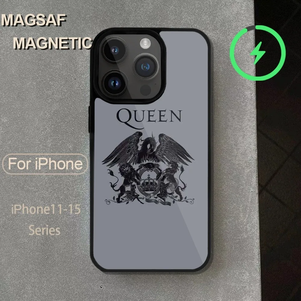 Queen Singer Phone Case  For iPhone 14 13 12 11 15 Pro Max Magsafe Wireless Charge Plus Mini Cover