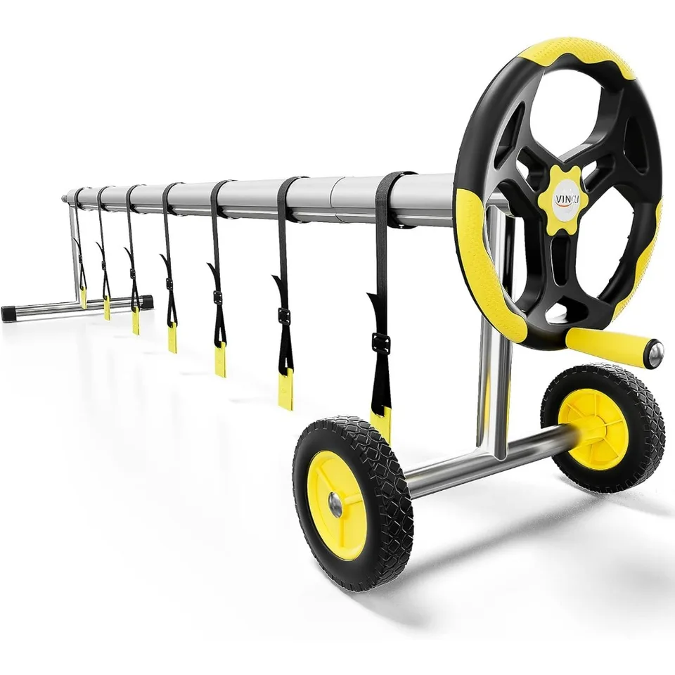 Upgraded 21FT Aluminum Solar Pool Cover Reel