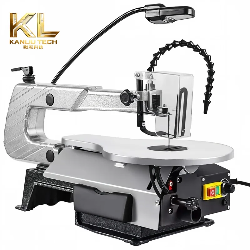 Variable Speed Scroll Saw, 16Inch with Work Light, Adjustable TableTop Angle, Easy-Access Blade Changes, W/ Sawblades
