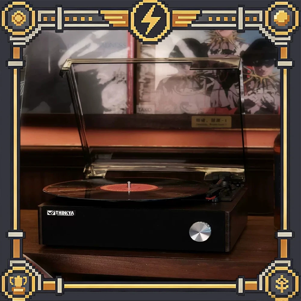 THINKYA TLP01 Vinyl Record Player Sound HIFI Sound Quality Vinyl Record Player Support Bluetooth Receive External RCA For Gifts