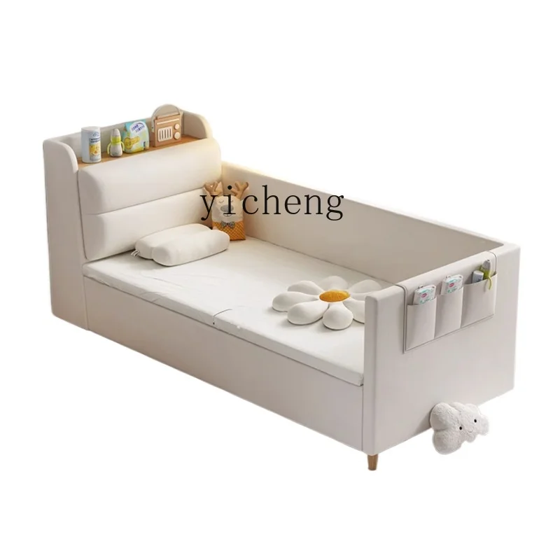 Children's Splicing Bed Solid Wood Widened Bed Boy Extra Splicing Bed Storage