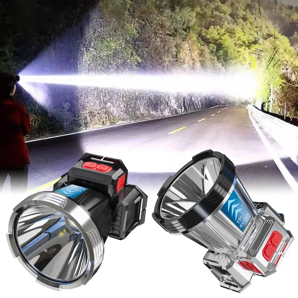 Nuove luci ad alta potenza ricaricabili a Led Super luminose torcia ad alta luminosità di emergenza di ricarica per esterni O8b6