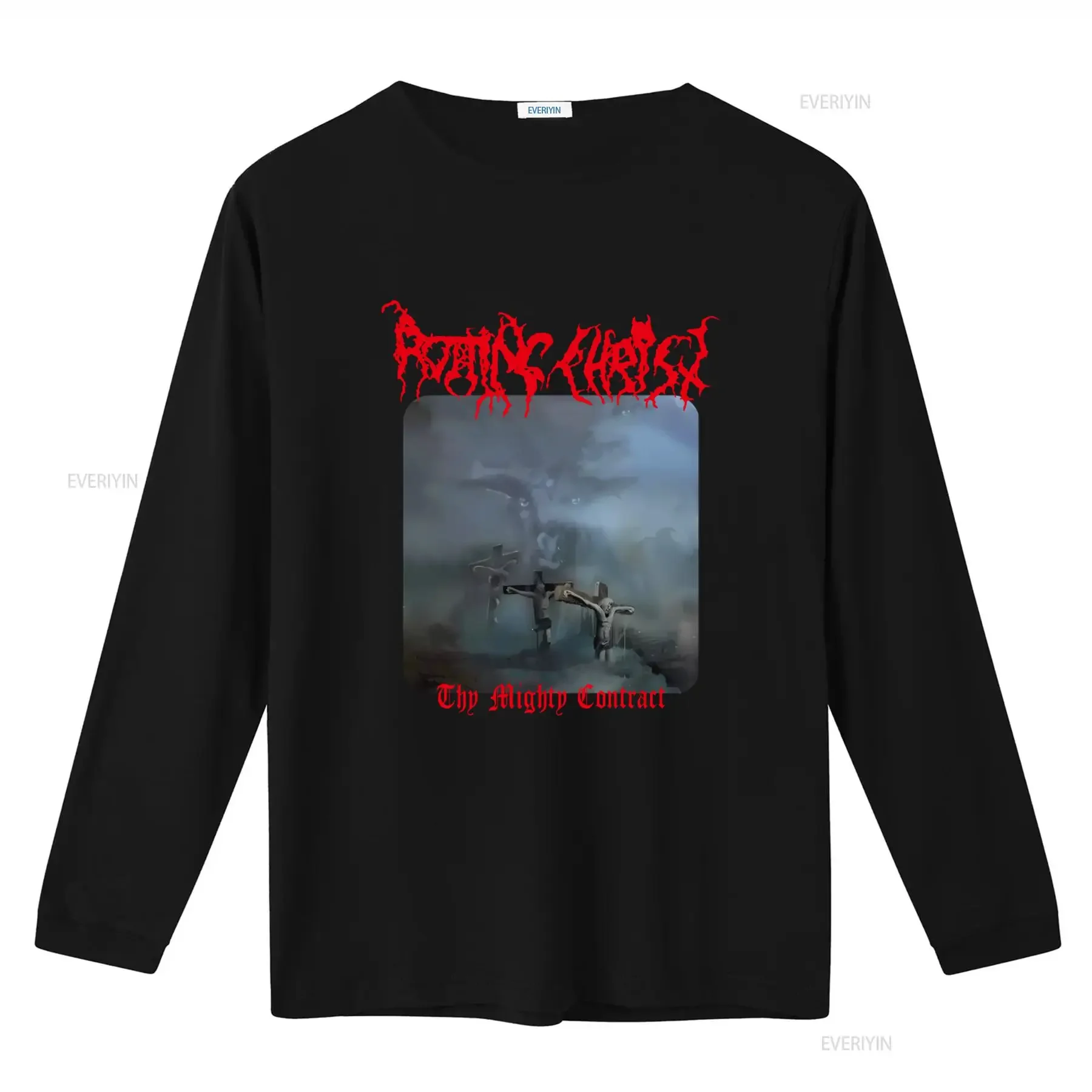 Rotting Christ Thy Mighty Contract Band T Shirt Perfect for Metal Fans Unique Design High Quality Print vintage Washed