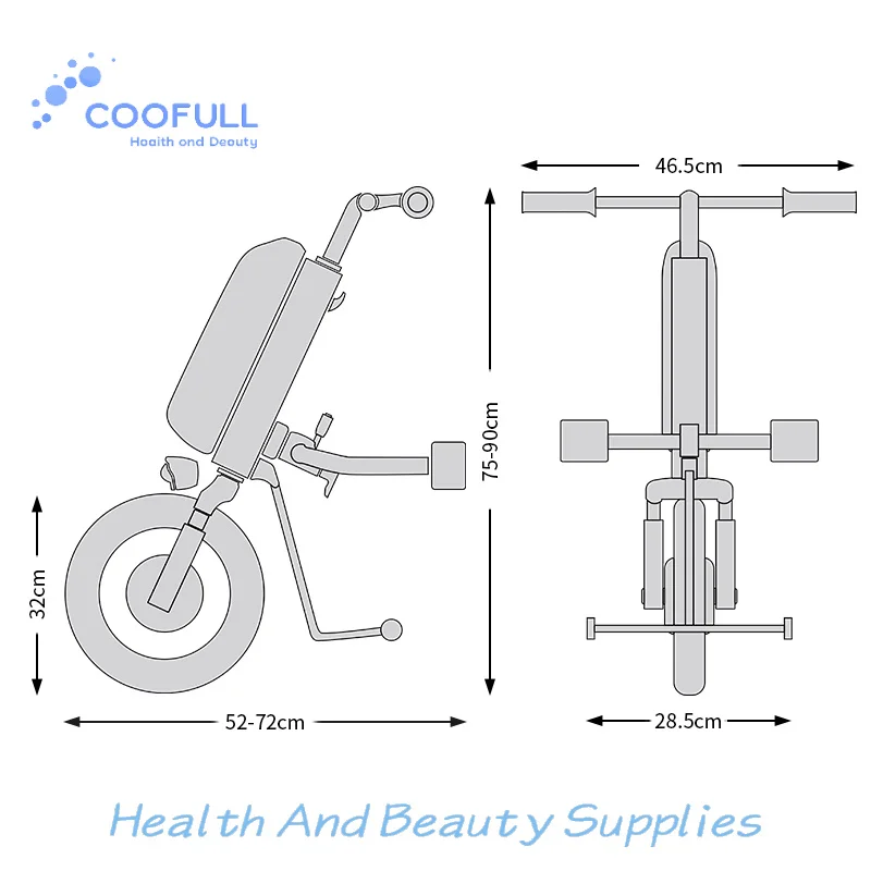 Coofull A5 Electric Wheelchair Attachment Power Add-on 500W Lithium Battery Handbike for the Disabled