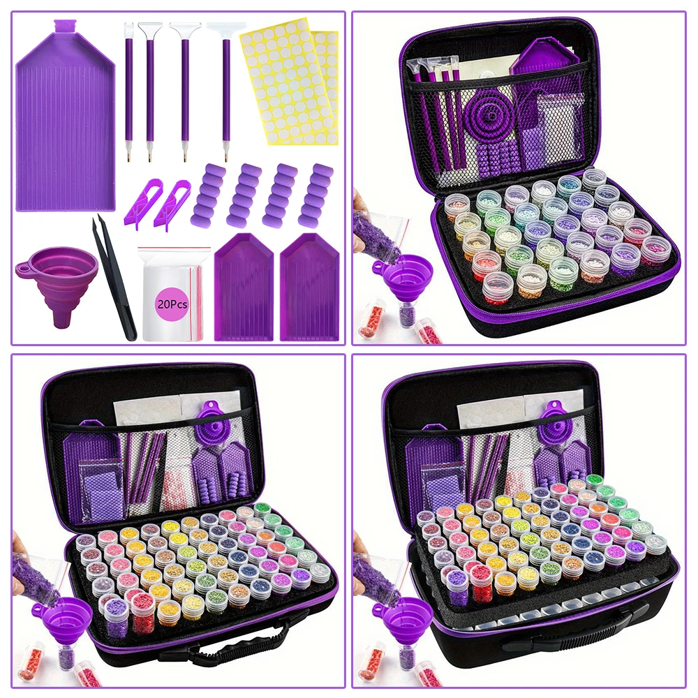 Daimond Painting Accessories Diamond Tools Kits Storage Boxes Test Pen Trays Stitch Suitcase Diament Accessory Pens Resin Set 5d