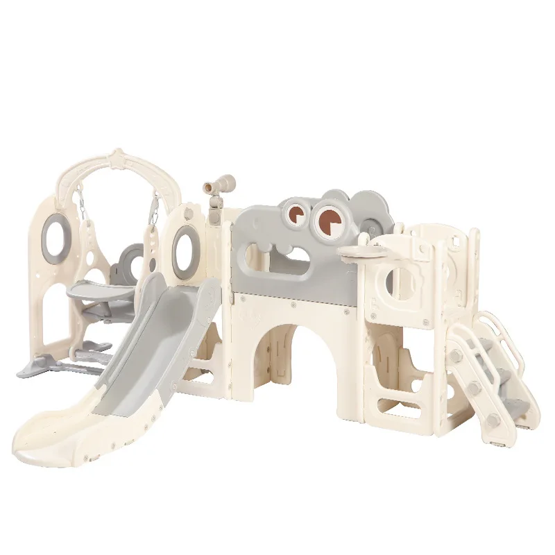 Indoor Kids Slide Swing Climbing Frame Combo, Parent-child Interactive Play Toys for 0-6 Years Old