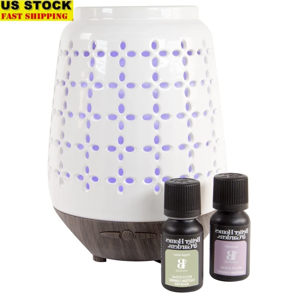 

Набор ультразвуковых аромадиффузоров Cool Mist со 100% чистыми эфирными маслами, автоматическим отключением, светодиодными вариантами цвета, легкая очистка