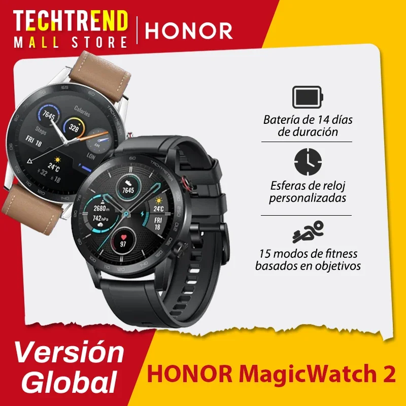 Global Version Honor Magic Watch 2 Smart Watch Bluetooth 5.1 Blood Oxygen 14 Days Waterproof Smartwatch