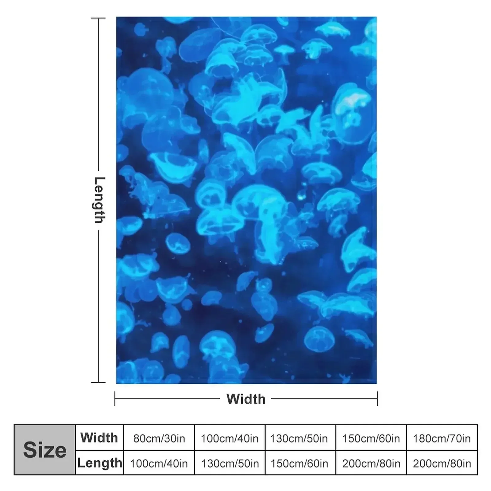 Neon Jellyfish Throw Blanket Furrys Decorative Sofas Thin Soft Plush Plaid Blankets