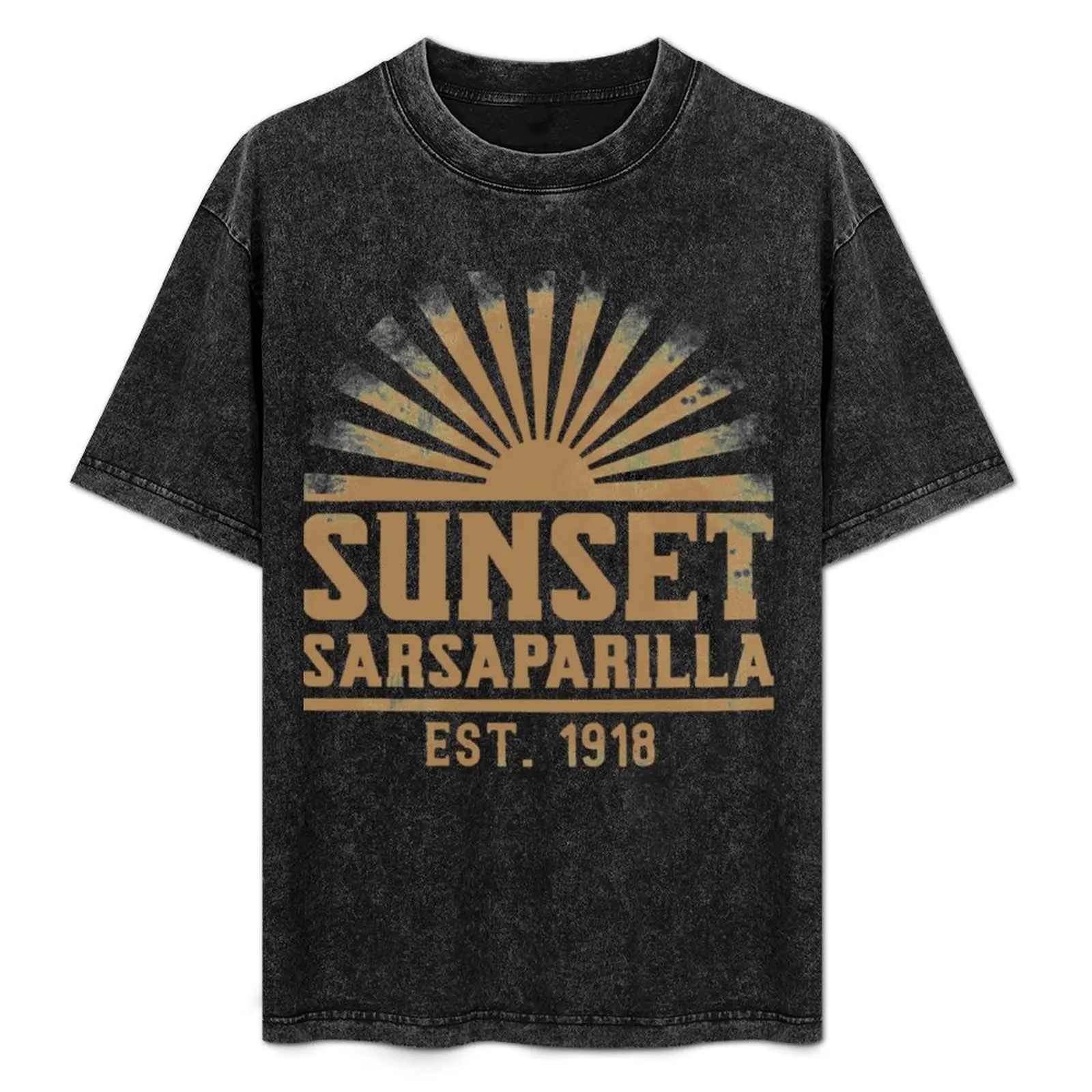 

Sunset Sarsaparilla Logo [distressed desert tan] T-Shirt kawaii clothes funny meme t-shirts slim fit t shirts for men