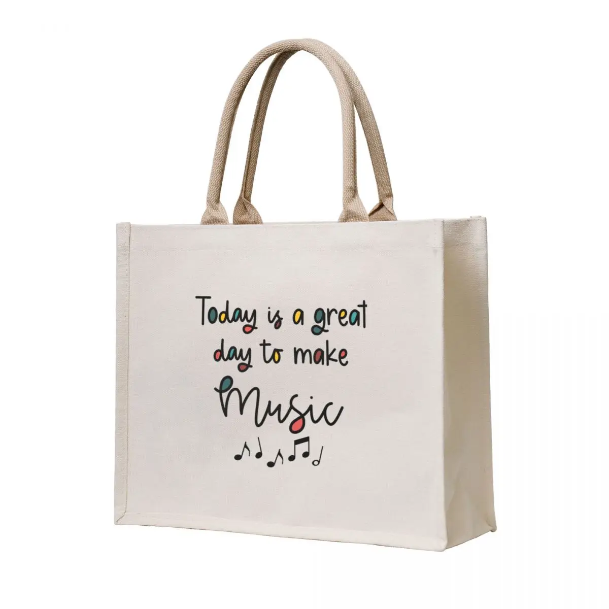 

Great Day to Make Music Tote Bag university shopper bag tote bag men's eco pack