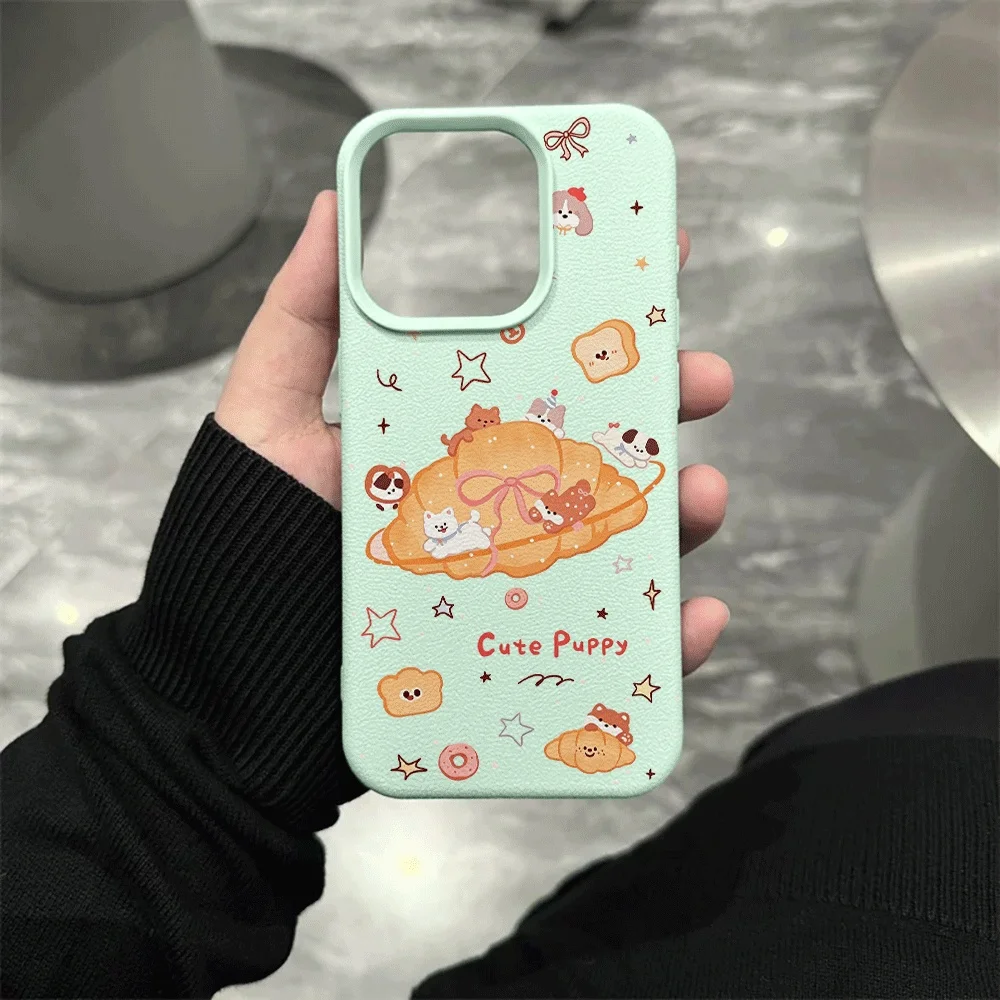 Cartoon-Brot-Tier-Handyhülle für iPhone 17 16 15 14 13 12 11 Pro Max 16 15 14 Plus 17 16 15 Pro 17Air Silikon-Matt-Abdeckung – Detail 10