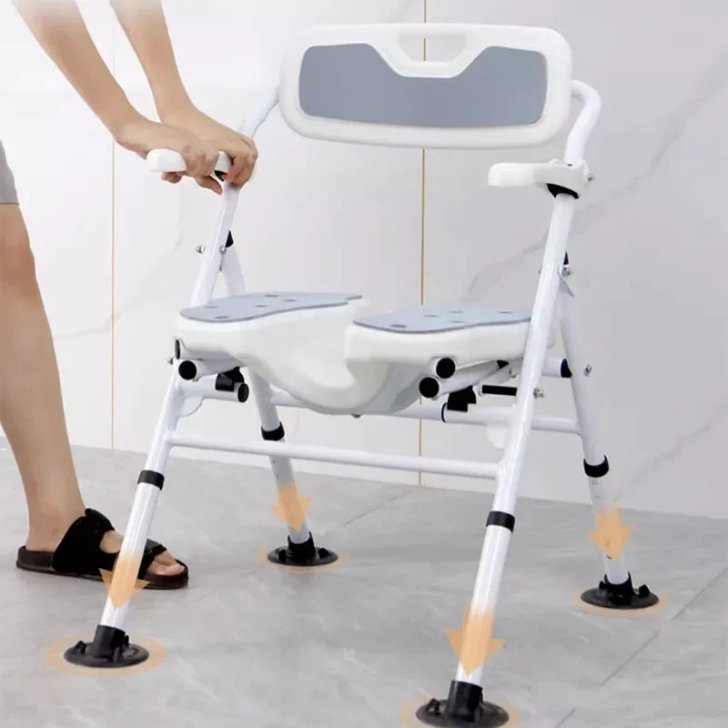 

Portable Shower Bathroom Chair Toilet Folding Medical Minder Stool Disabled Space Saving Nordic Taburete Plegable Home Furniture