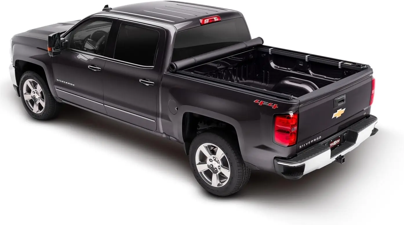 Cubierta de tonneau para cama de camión enrollable suave | 272401 |   Se adapta a 2019 - 2024 Chevy/GMC Silverado/Sierra, con portón trasero MultiPro/Flex