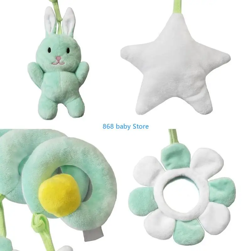 29ee crib rattle plush bed 주변 교수형 인형 초기 교육 소프트 장난감 시트 데코를위한 유모차 자동차를위한 치아와 소프트 장난감