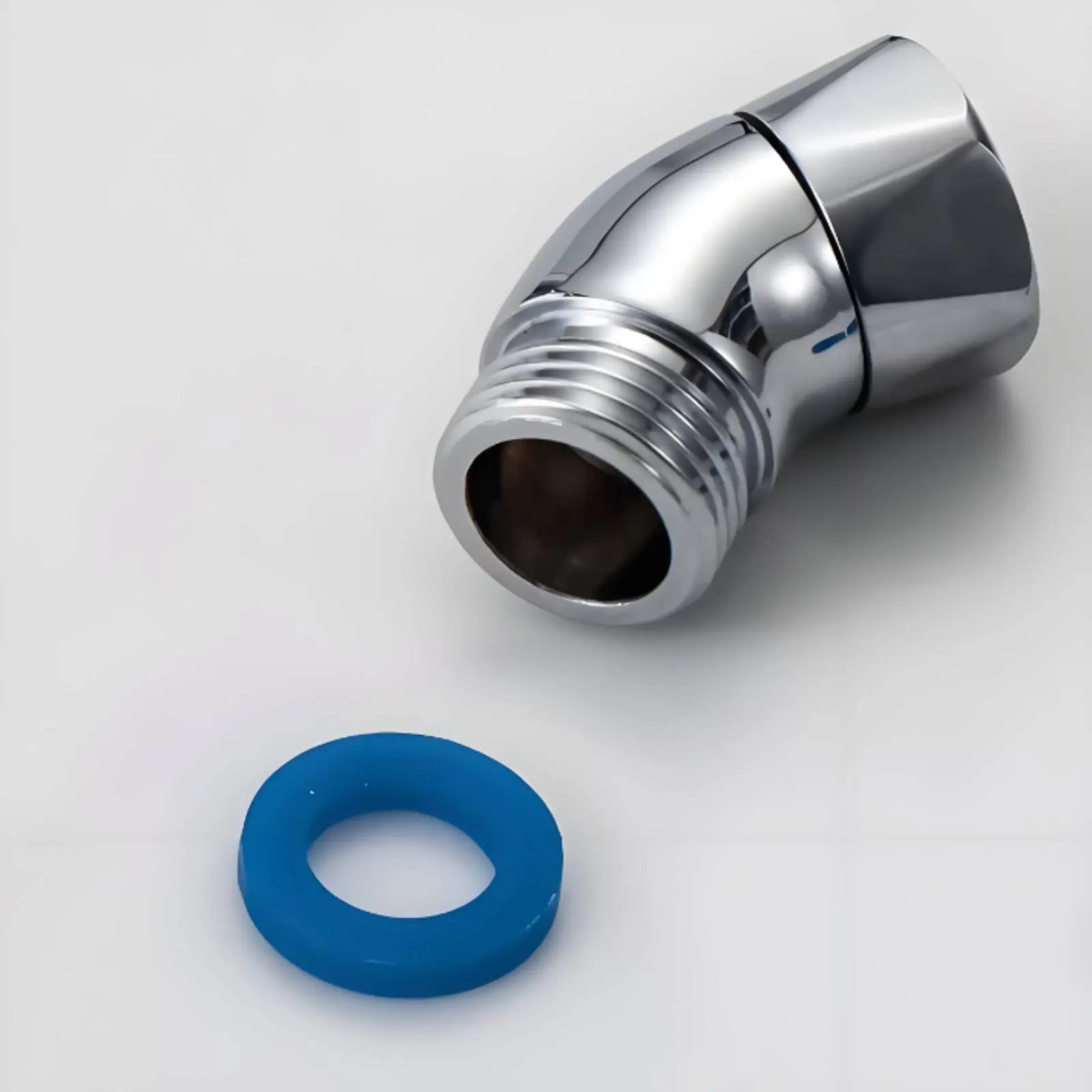 Adjustable Shower Angle Adapter Polished Metal Swivel Shower Elbow Bathroom Fixture Easy Installation High Pressure Resistance view 4
