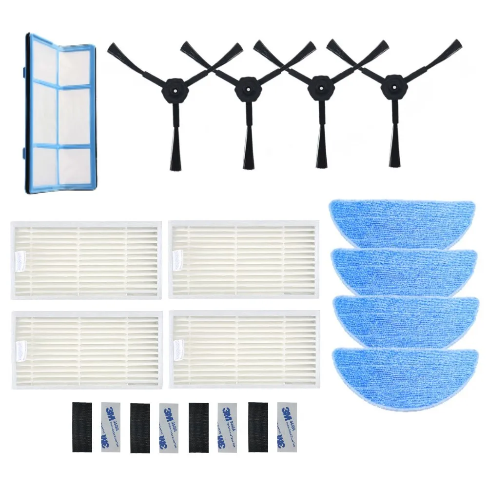 Piezas de repuesto para Robot aspirador ILIFE V3 V3s V5 V5s Pro x5 V55 V50, filtro Hepa, cepillo lateral, almohadillas de fregona, accesorios de repuesto