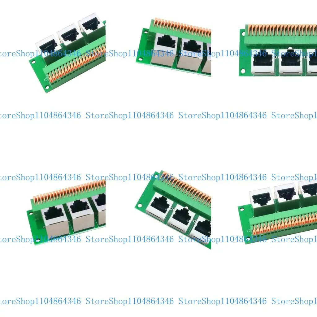 

5asd Three Ways RJ45 Port Adapter Board RJ45 to 8Pin for Various Networking Devices