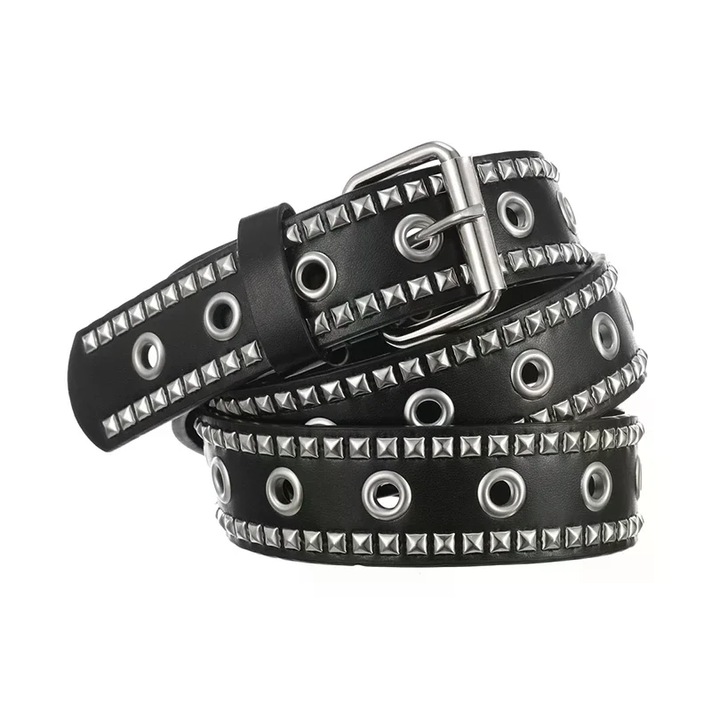 Fashion Bronze Belt Metal Belt Men And Women Punk Hardware Jeans Belt Y2K Belt Women's Belt