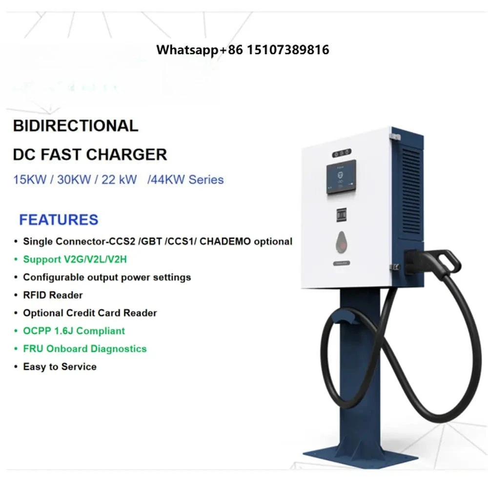 

Electric Vehicle 3 Phase V2H V2G DC CCS2 CHADEMO Fast EV Charging Stations 30KW V2G EV Charger