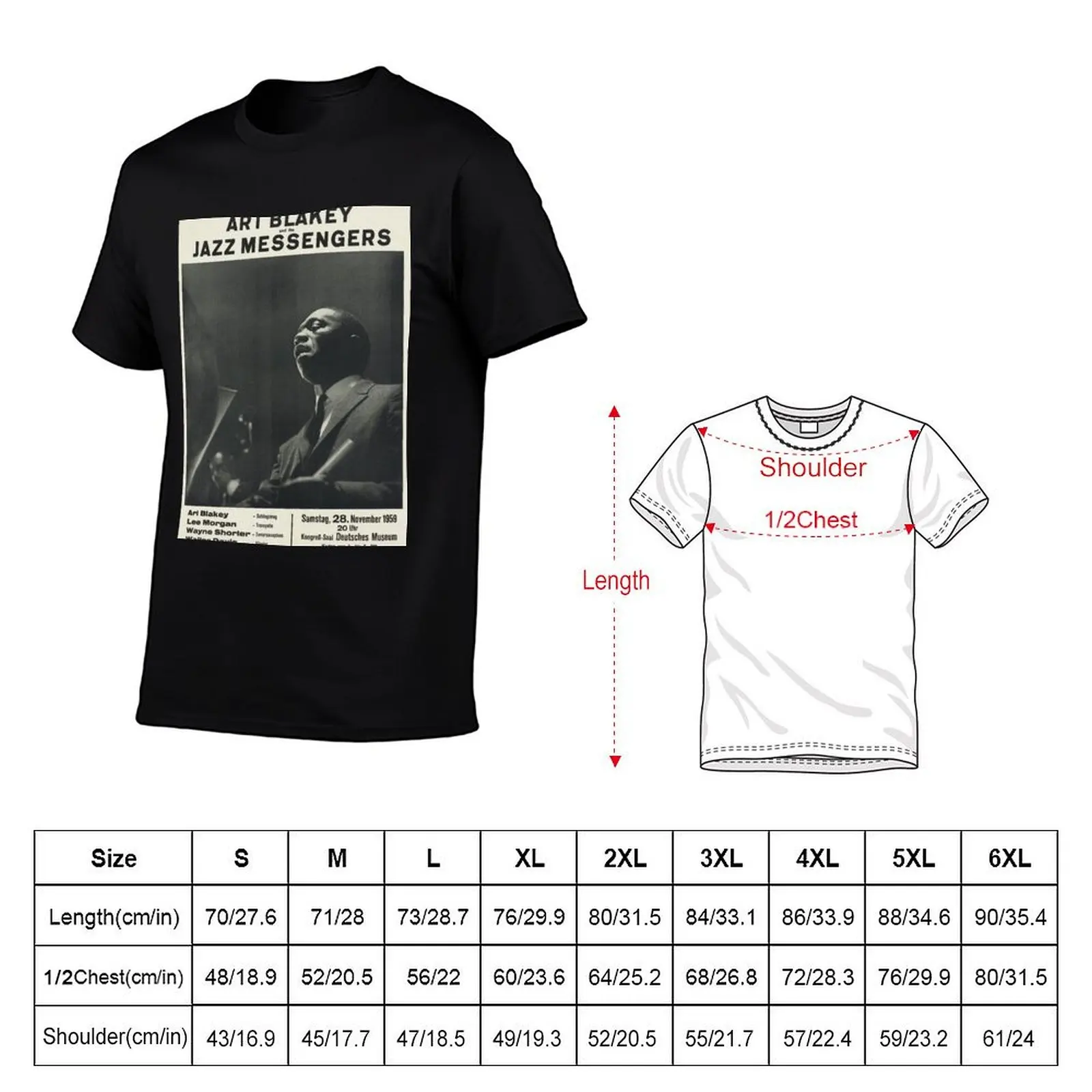Art Blakey and the Jazz Messengers T-Shirt blanks funny gifts man clothes oversized mens tall t shirts