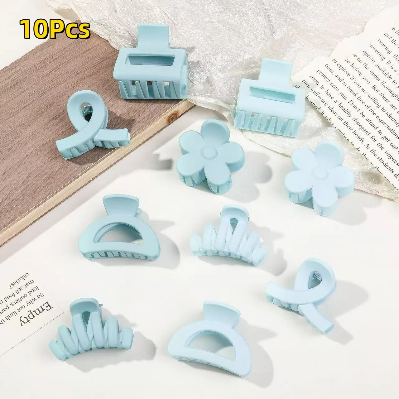 30 Stück polychrome mattierte Haarspangen, kleine Blumen-Haifisch-Clips, geeignet für den täglichen Gebrauch, Kopfbedeckung, Damen- und Mädchen-Haar-Accessoires – Detail 5