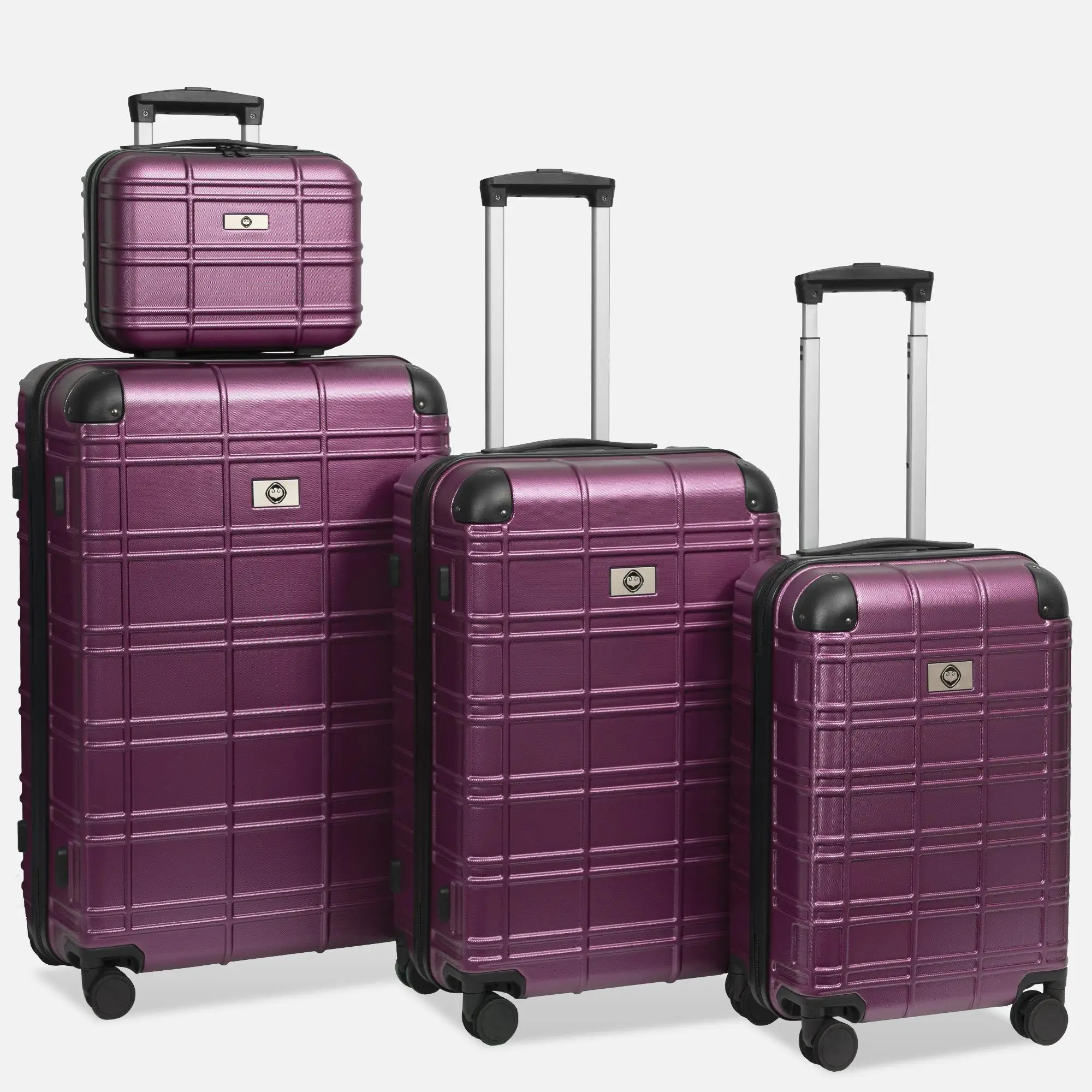 4PCS Lightweight Hardshell Luggage Set - ABS+PC Suitcases with Spinner Wheels & TSA Lock in (12/20/24/28)