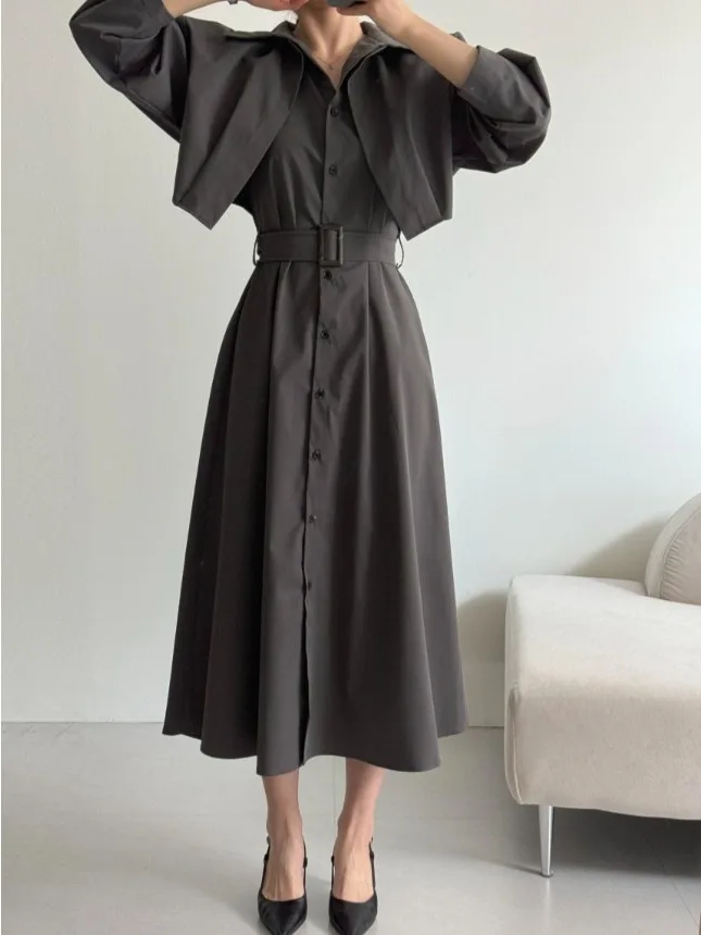 

Ветровка трапециевидной формы для похудения Dr, женская дизайнерская сенсация, маленькая поясная талия, завязанная на талии, новинка 202, весна-осень