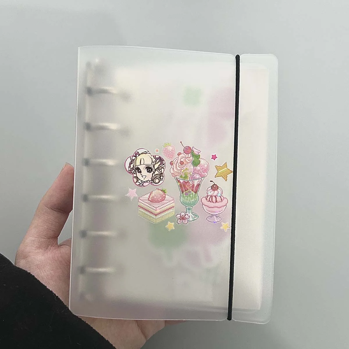 A7 Standard PP Ring Binder Notebook Scrub Loose-Leaf Business Office Inner Core Cover Note Book Journal Planner Office