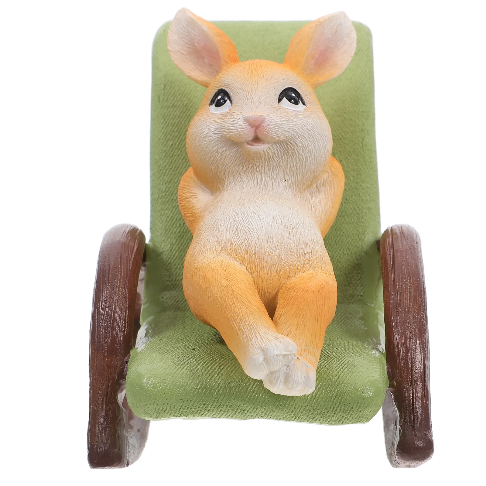 

Whimsical Resin Rabbit with Rocking Chair Garden Decoration Outdoor Yard Ornament for Patio Lawn Garden Statues Bunny Outdoor