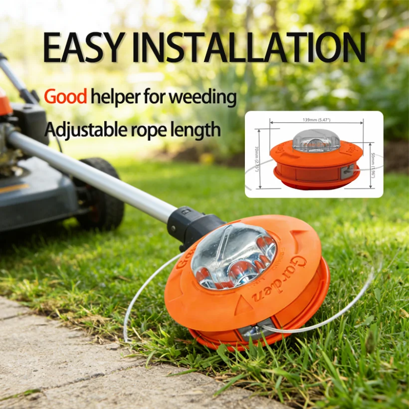 

Универсальная сменная головка для триммера с автоматической подачей лески, для садовых кусторезов и газонокосилок