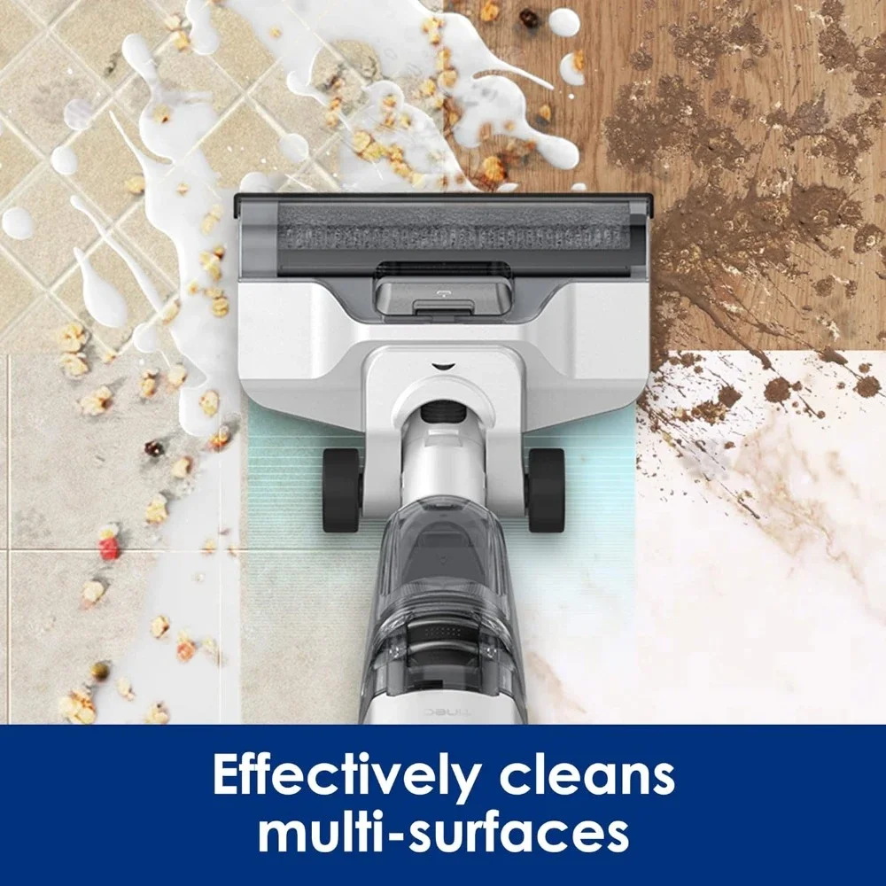 Cordless dry and wet vacuum floor cleaner and mop, one step cleaning of hard floors, perfect for sticky dirt and pet hair