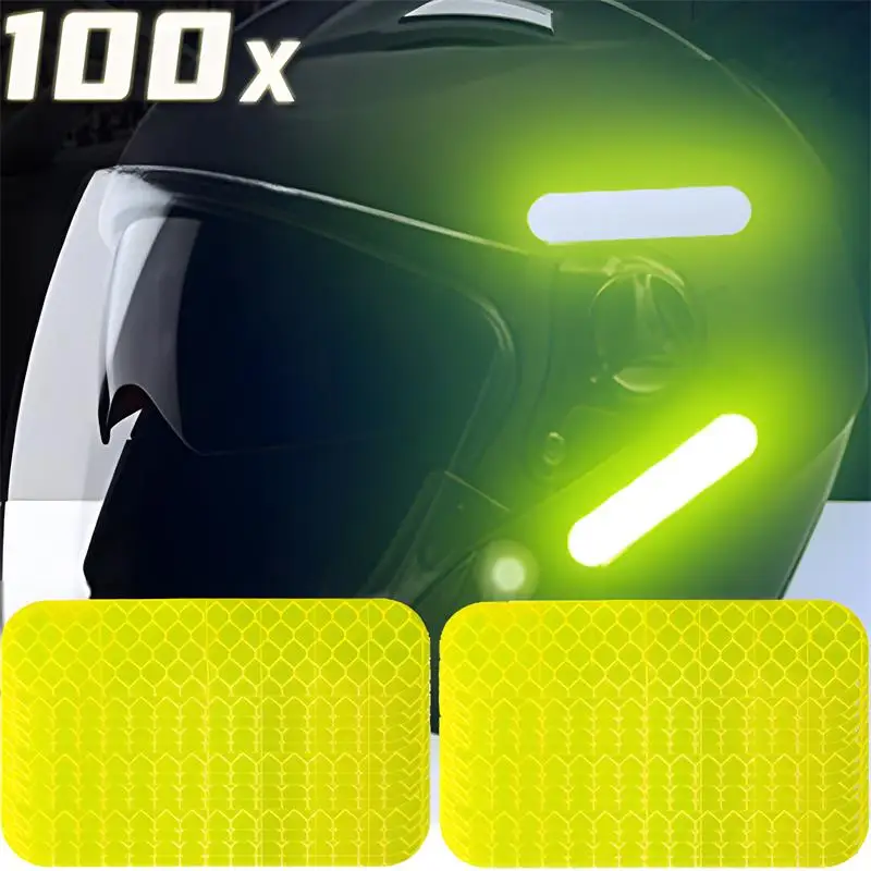 

Светоотражающая наклейка с предупреждением о безопасности шлема, водонепроницаемая отражающая лента высокой видимости для ночной езды, прогулок, автомобиля, мотоцикла