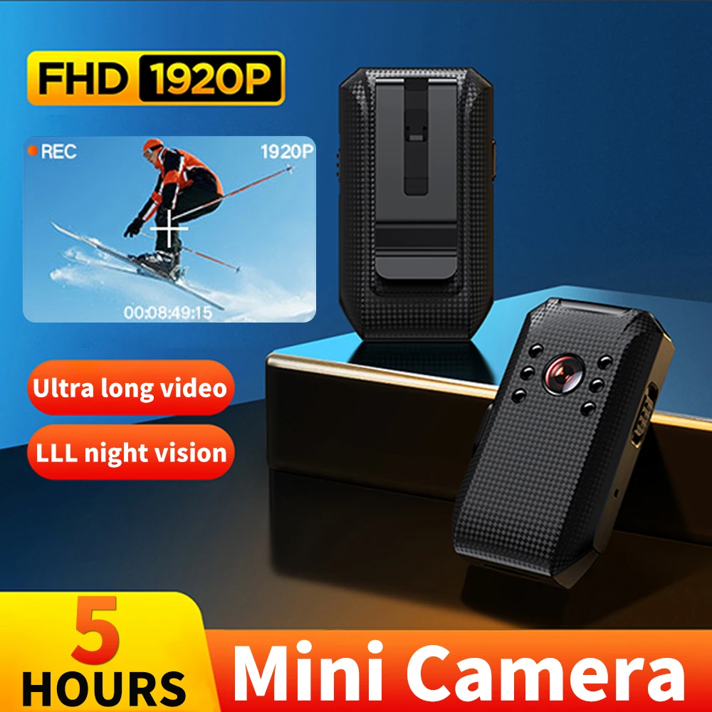 Mini Camera 1920P HD Digital Sports DV Body Cam Motion Recorder Back Clip Camcorder Site Enforcement Recorder