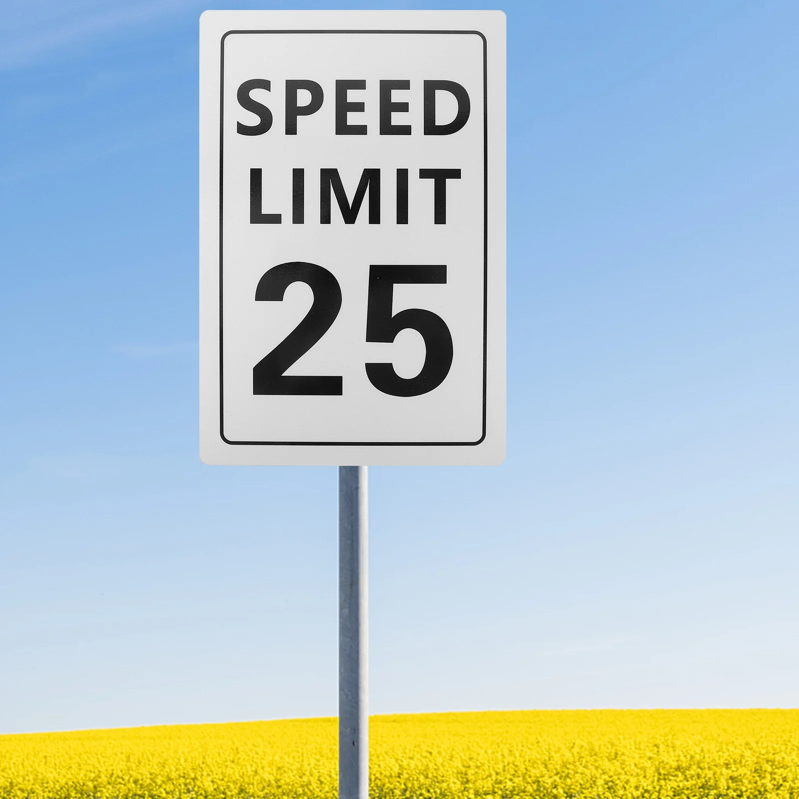 25 Mile Speed Limit Sign Reflective Road Customized Driveway Safety Aluminum Alloy Limited Warming for Metal Signs