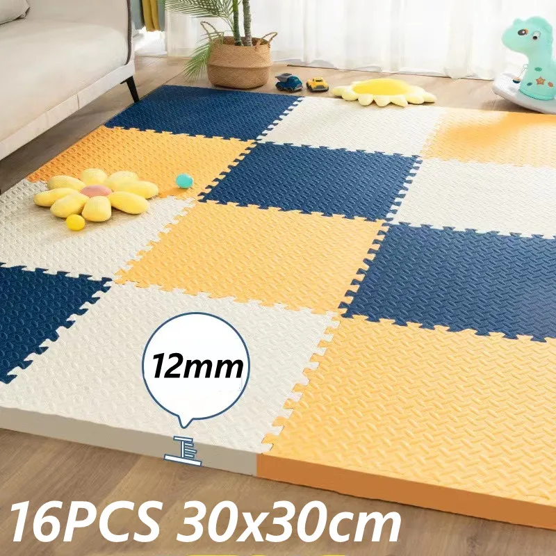 

Tatame Activities for Play Mats 16PCS Baby Play Mat Thick 1.2cm Baby Mat Playroom Mat Floor Noise Mat Puzzle Mat Crawling Mat