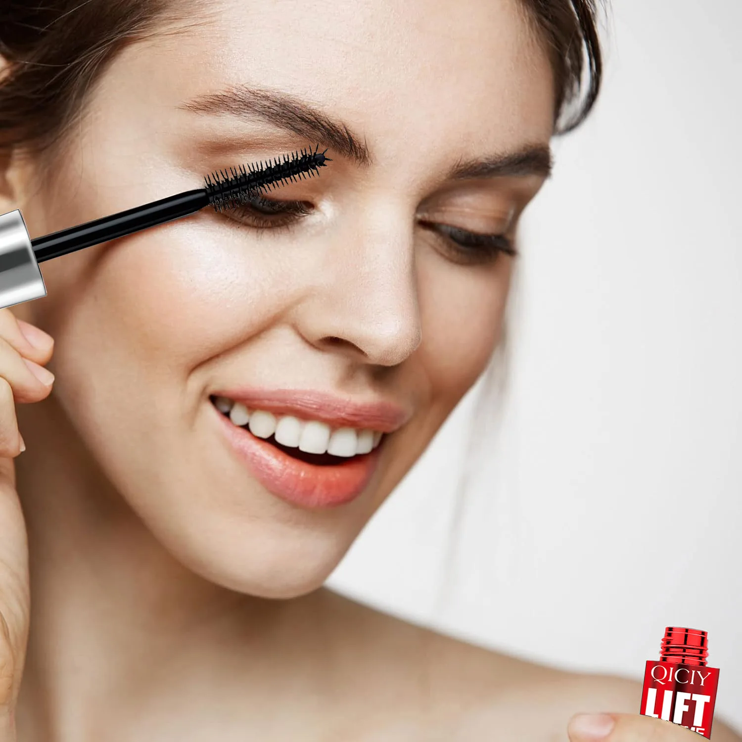 Rímel preto 4d, espessamento, alongamento, ondulação, extensão de cílios, à prova d'água, fibra líquida de longa duração, grosso, secagem rápida