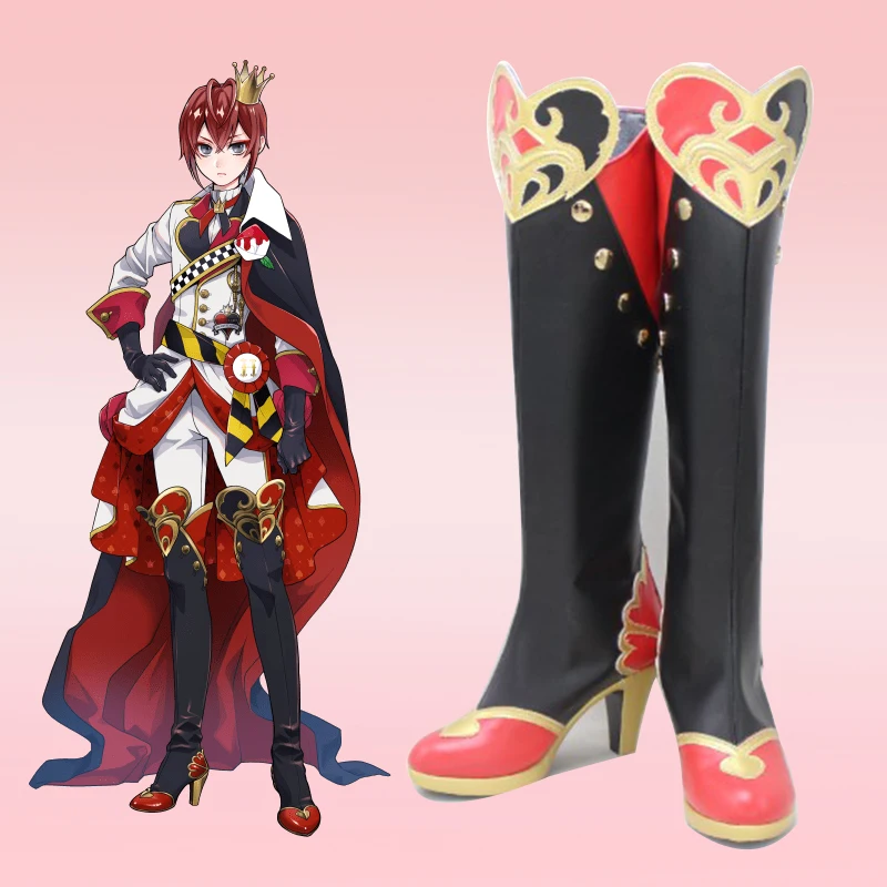 Customize Game Twisted Wonderland Riddle Cosplay Uniform Accessory cool high heels boots male shoes